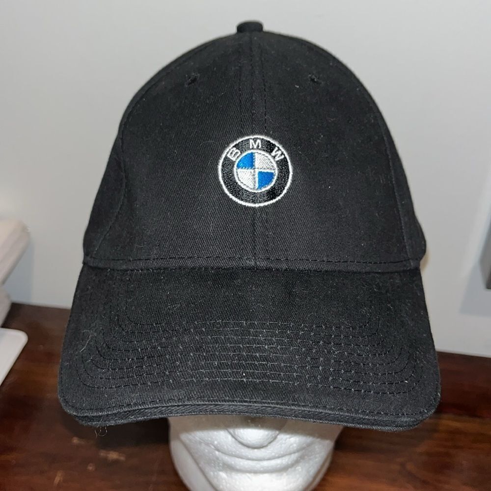Black BMW lifestyle Racing driving baseball golf hat cap adjustable Velcro